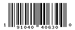 UPC barcode number 191040406300