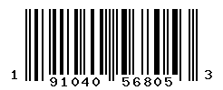 UPC barcode number 191040568053