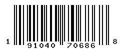UPC barcode number 191040706868