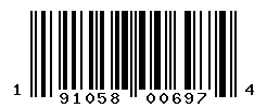 UPC barcode number 191058006974