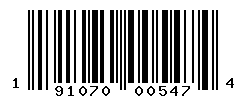 UPC barcode number 191070005474