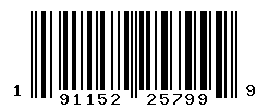 UPC barcode number 191152257999