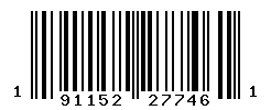 UPC barcode number 191152277461