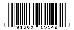 UPC barcode number 191200151491