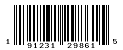 UPC barcode number 191231298615