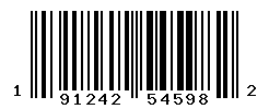 UPC barcode number 191242545982