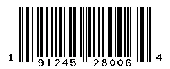 UPC barcode 191245280064