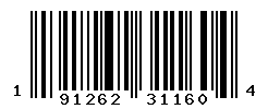 UPC barcode number 191262311604