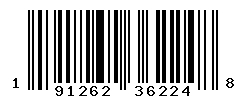 UPC barcode number 191262362248