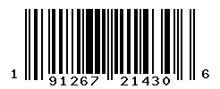 UPC barcode number 191267214306