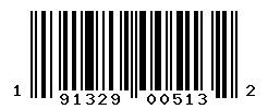 UPC barcode number 191329005132