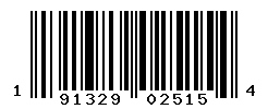 UPC barcode number 191329025154
