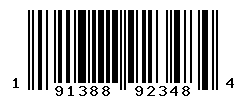 UPC barcode number 191388923484
