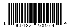 UPC barcode number 191407505844