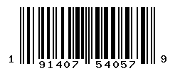 UPC barcode number 191407540579