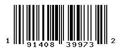 UPC barcode number 191408399732