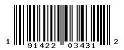UPC barcode number 191422034312