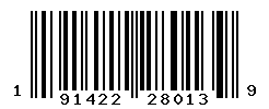 UPC barcode number 191422280139
