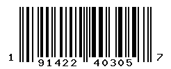 UPC barcode number 191422403057