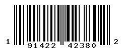 UPC barcode number 191422423802