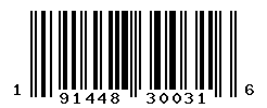 upc 191448300316 barcode image