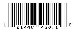UPC barcode number 191448430716