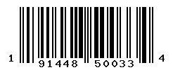 UPC barcode number 191448500334