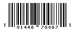 UPC barcode number 191448700871