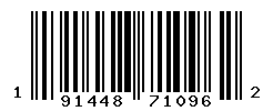 UPC barcode number 191448710962