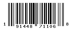 UPC barcode number 191448711068