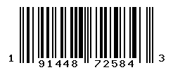UPC barcode number 191448725843
