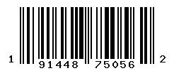 UPC barcode number 191448750562