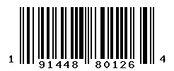 UPC barcode number 191448801264