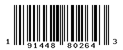 UPC barcode number 191448802643