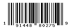 UPC barcode number 191448802759