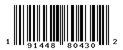 UPC barcode number 191448804302