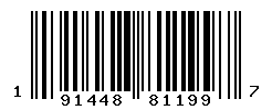 UPC barcode number 191448811997