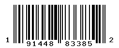 UPC barcode number 191448833852