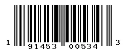 UPC 191453005343 barcode image