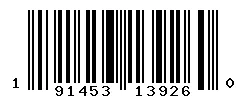 UPC 191453139260 barcode image