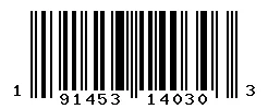 UPC 191453140303 barcode image