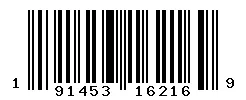 UPC 191453162169 barcode image