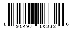 UPC barcode 191497103326