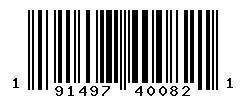 UPC barcode number 191497400821