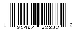 UPC barcode number 191497522332