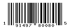 UPC barcode number 191497800805