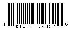 UPC barcode number 191518743326