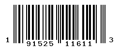 UPC barcode number 191525116113
