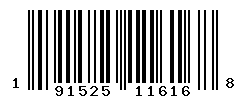 upc 191525116168 barcode image