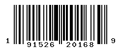 UPC barcode number 191526201689